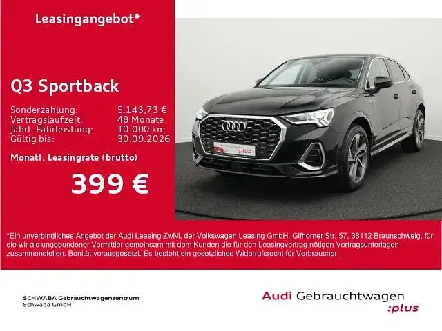 Gebraucht Audi Q3 Sportback S-Line 150 PS (110 kW) 2025 Mythosschwarz metallic SUV