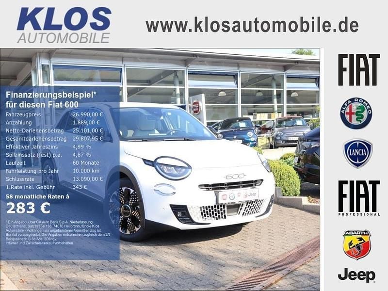 Weiss Neu 2025 Fiat 600 La Prima SUV | 26.990 € (Guter Preis) - Bild 1/4