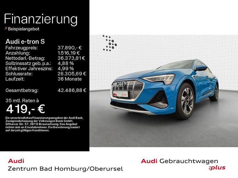 Blau Gebraucht 2021 Audi e-tron S-Line SUV | 36.890 € (Fairer Preis) - Bild 1/4