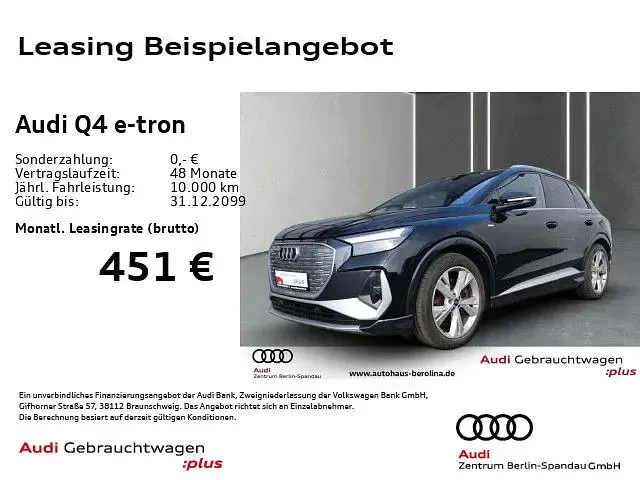 Second-hand Audi Q4 e-tron S-Line 194 kW (265 CP) 2023 Negru SUV