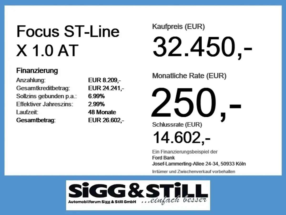 Neu Ford Focus ST-Line X 116 PS (85 kW) 2026 Moondust silver Kombi
