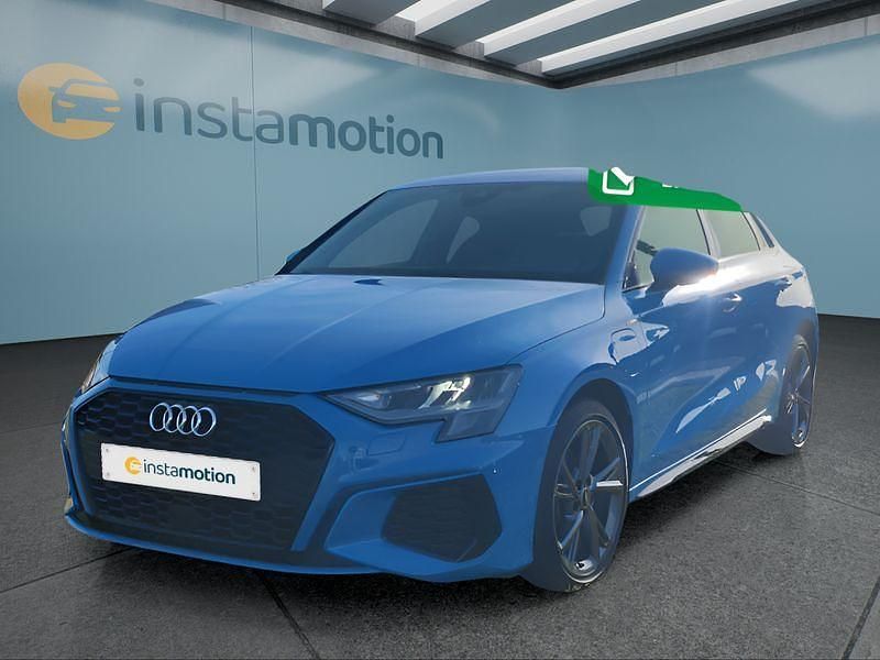 Blau Gebraucht 2022 Audi A3 Sportback e-tron Kleinwagen | 27.549 € (Etwas zu teuer) - Bild 1/4
