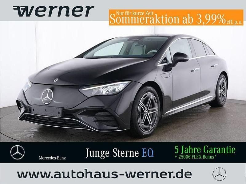 Lack obsidianschwarz Gebraucht 2024 Mercedes EQE300 Advanced Limousine | 44.944 € (Superpreis) - Bild 1/4