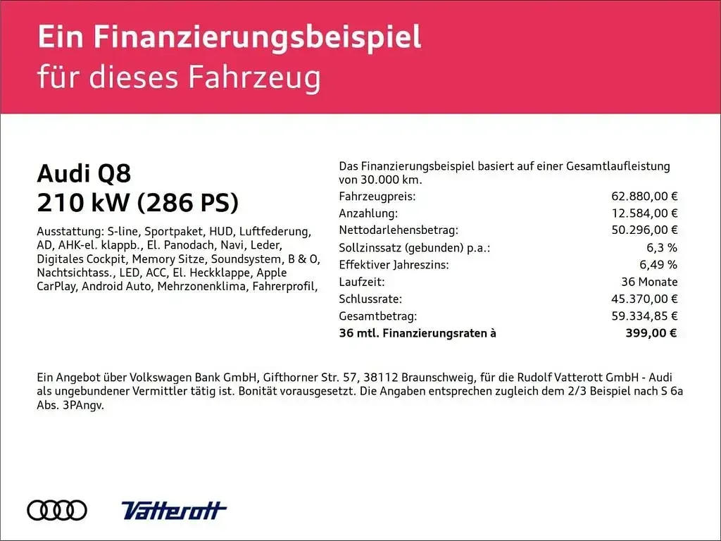 Gebraucht Audi Q8 Competition 286 PS (210 kW) 2023 Gletscherweiss SUV