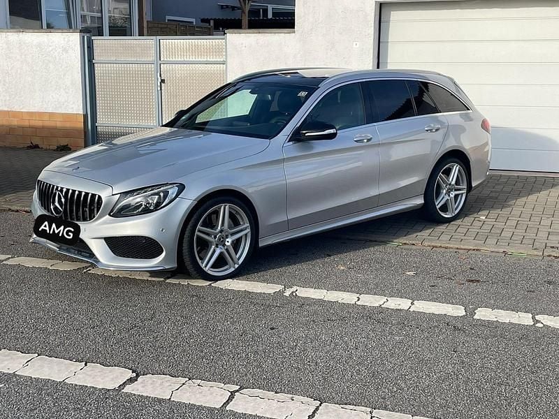 Silber Gebraucht 2015 Mercedes C250 AMG Kombi | 13.990 € (Guter Preis) - Bild 1/4