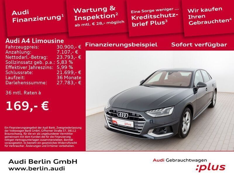 Manhattangrau metallic Gebraucht 2024 Audi A4 Advanced Plus Limousine | 34.900 € (Fairer Preis) - Bild 1/3