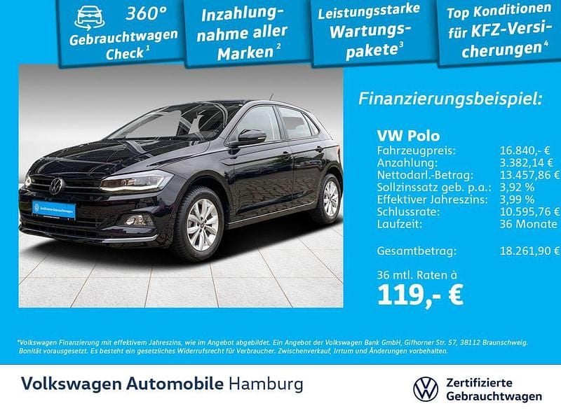 Gebraucht VW Polo Highline 95 PS (69 kW) 2021 Schwarz Limousine