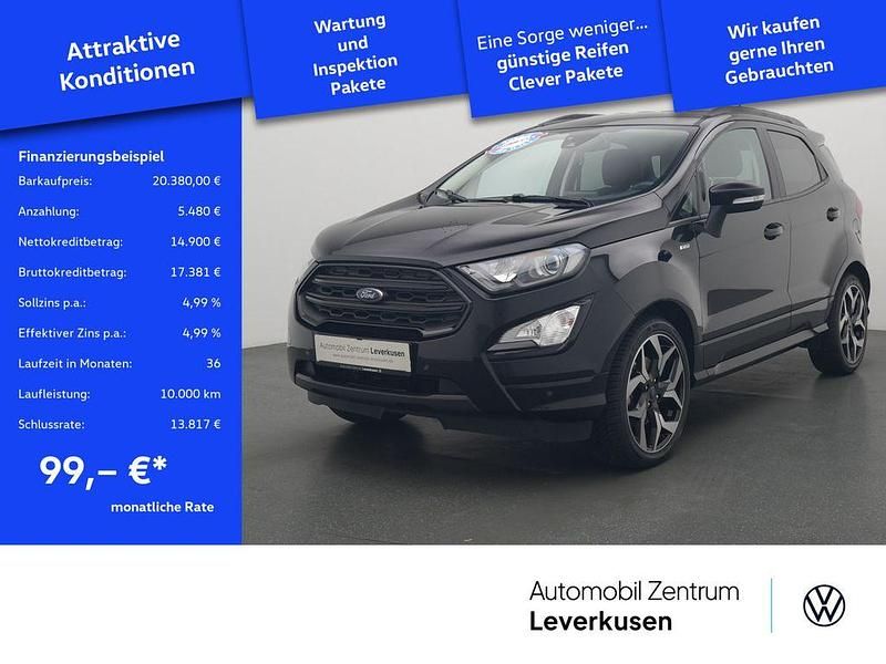Schwarz / obsidianschwarz (metallic) Gebraucht 2022 Ford Ecosport ST-Line SUV | 20.380 € (Fairer Preis) - Bild 1/4
