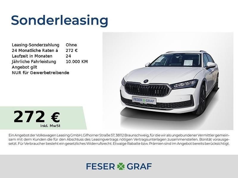 Neu Skoda Superb Selection 150 PS (110 kW) 2026 Kristallweiß Kombi
