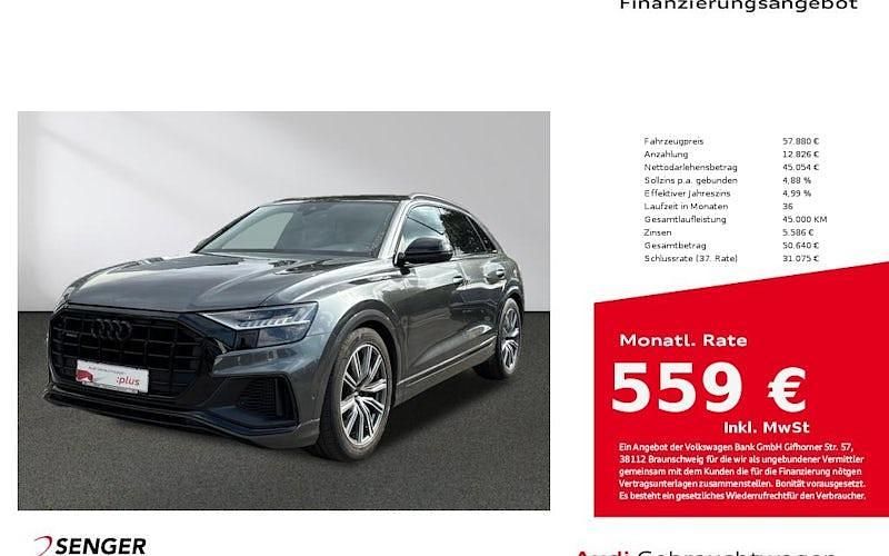 Grau Gebraucht 2021 Audi Q8 Ambiente SUV | 57.880 € (Guter Preis) - Bild 1/4