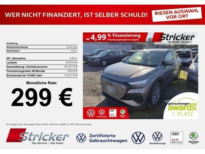 Taifungrau metallic (metallic) Gebraucht 2023 Audi e-tron Sportback SUV | 29.950 € (Superpreis) - Bild 1/3