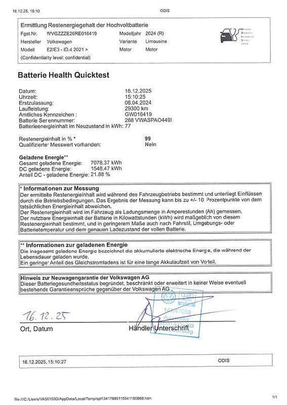 Gebraucht VW ID.4 GTX 250 kW (340 PS) 2024 Blau SUV