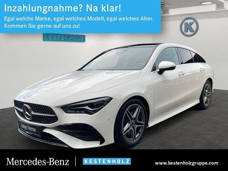 Weiß Gebraucht 2024 Mercedes CLA200 Shooting Brake AMG Kombi | 37.490 € (Teuer) - Bild 1/4