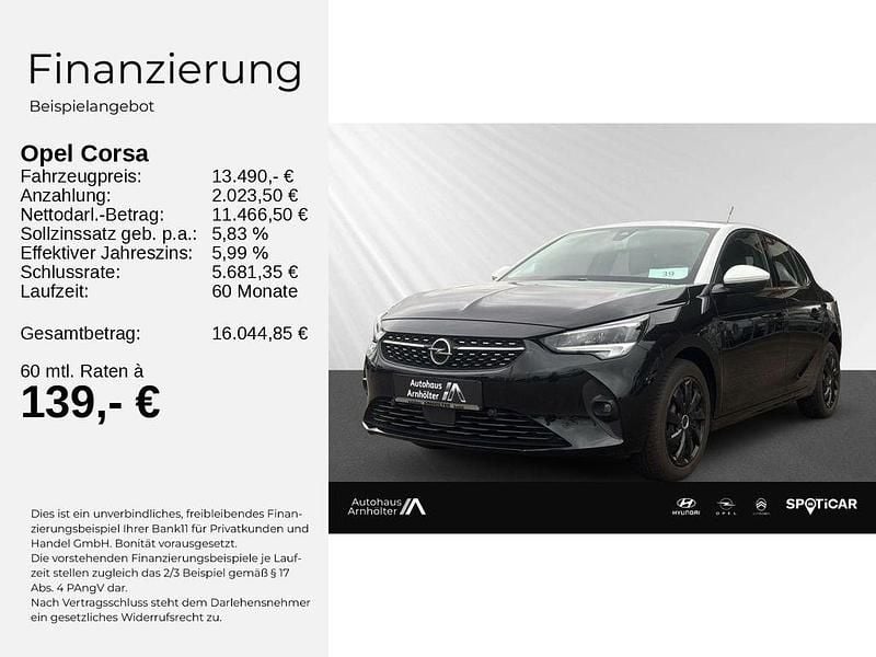 Gebraucht Opel Corsa Elegance 101 PS (74 kW) 2020 Diamant schwarz/karbon schwarz Kleinwagen