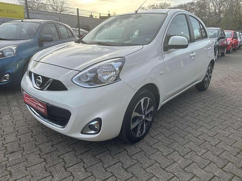 White pearl (m) Gebraucht 2014 Nissan Micra Acenta Kleinwagen | 7.999 € (Teuer) - Bild 1/3