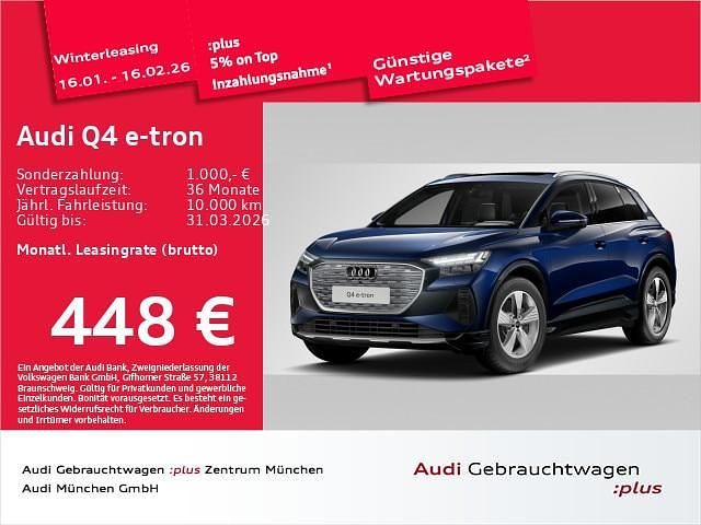 Navarrablau metallic Gebraucht 2025 Audi Q4 e-tron Ambiente SUV | 46.521 € (Guter Preis) - Bild 1/1