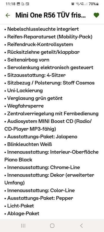 Gebraucht Mini ONE 98 PS (72 kW) 2010 Kleinwagen