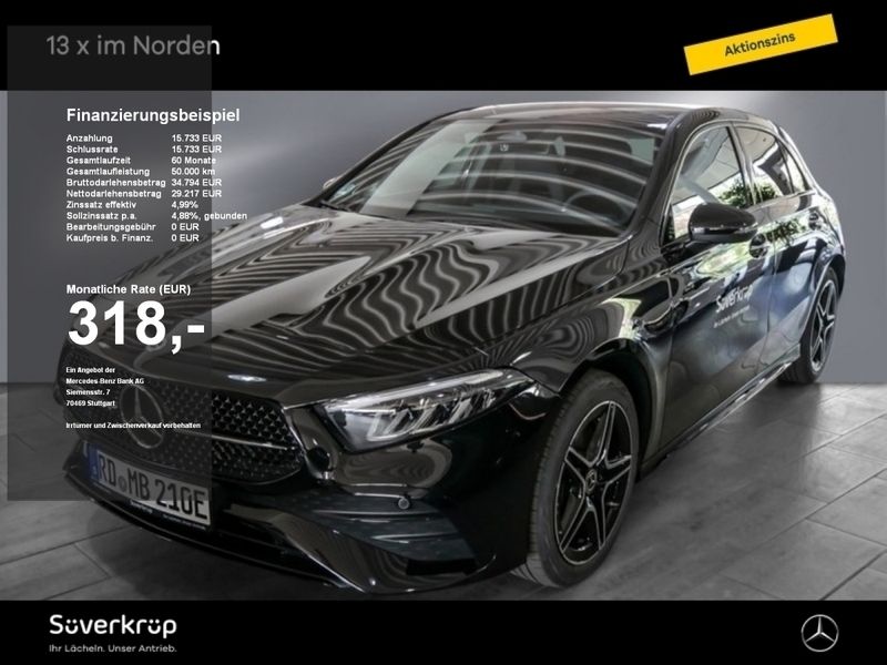 Schwarz Gebraucht 2023 Mercedes A250 AMG Limousine | 39.950 € - Bild 1/4