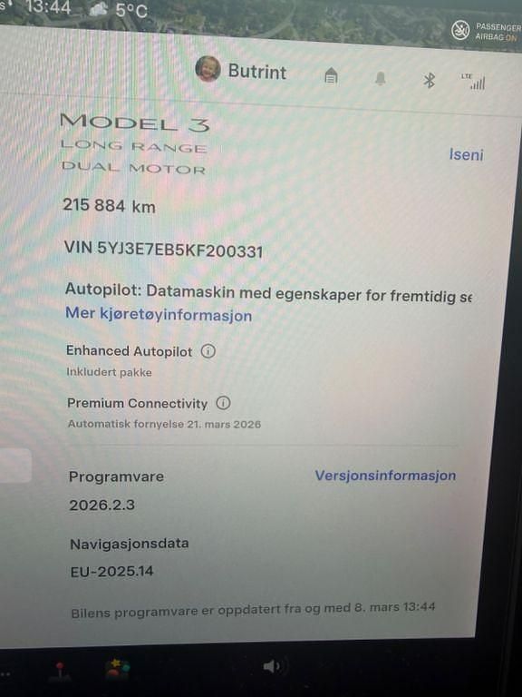 Gebraucht Tesla Model 3 Long Range AWD 366 kW (498 PS) 2019 Schwarz Limousine