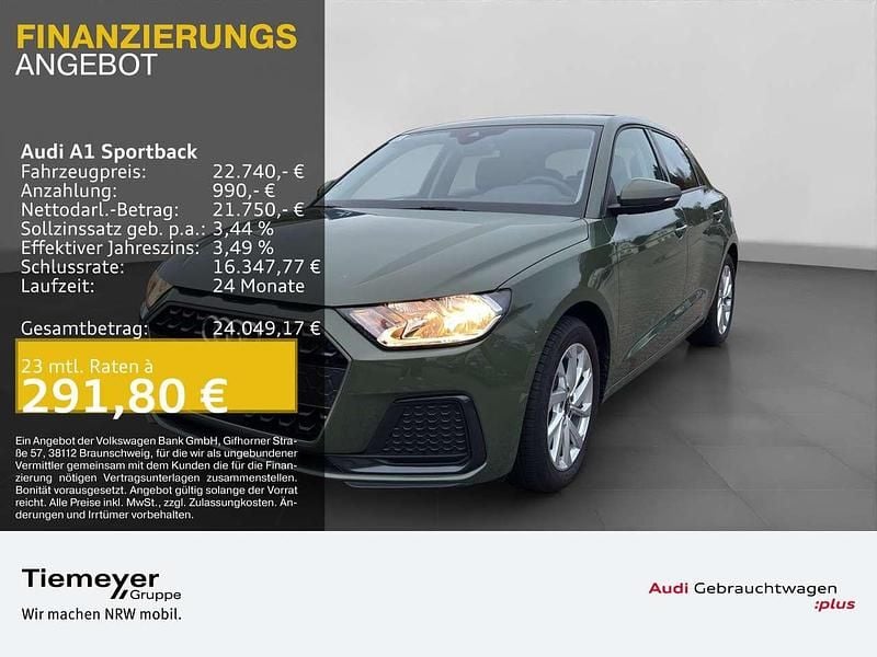 Distriktgrün metallic Gebraucht 2025 Audi A1 Advanced Kleinwagen | 22.740 € (Superpreis) - Bild 1/4
