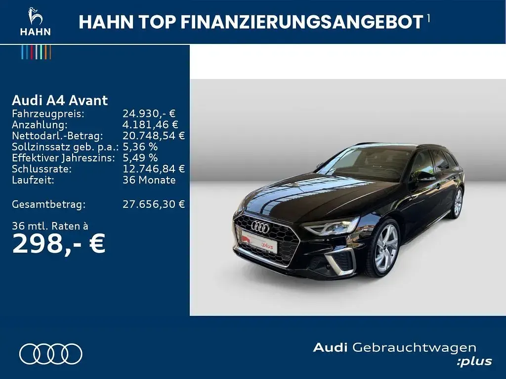 Gebraucht Audi A4 S-Line 136 PS (100 kW) 2023 Mythosschwarz metallic Kombi