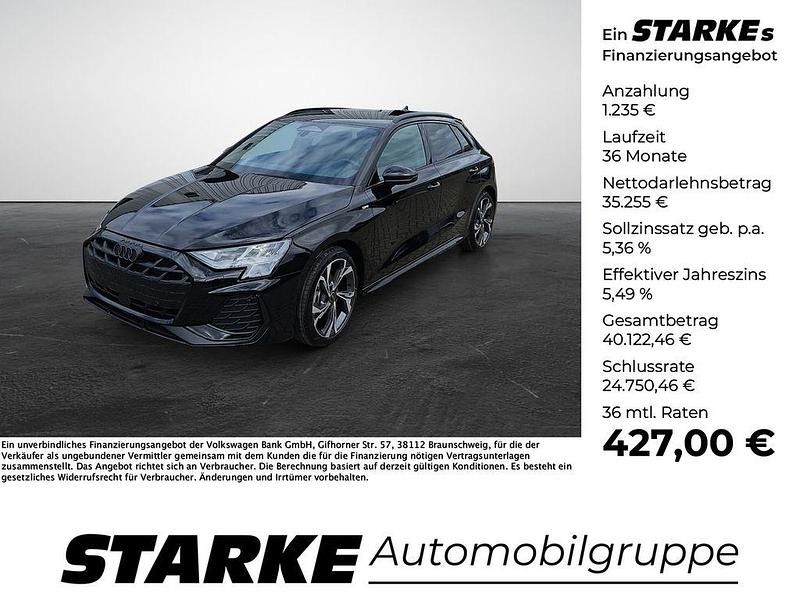Schwarz Neu 2025 Audi A3 Sportback S-Line Kleinwagen | 36.490 € (Fairer Preis) - Bild 1/4