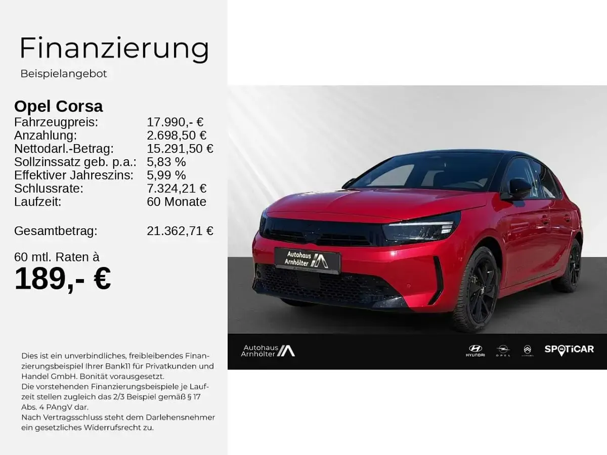 Używany Opel Corsa 101 KM (74 kW) 2025 Czerwony Hatchback