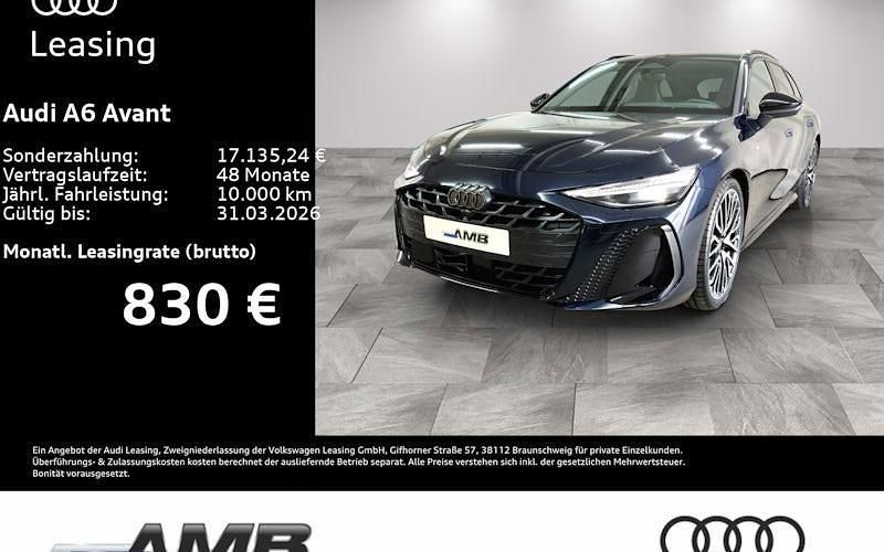 Neu Audi A6 S-Line 367 PS (269 kW) 2025 Firmamentblau metallic Kombi
