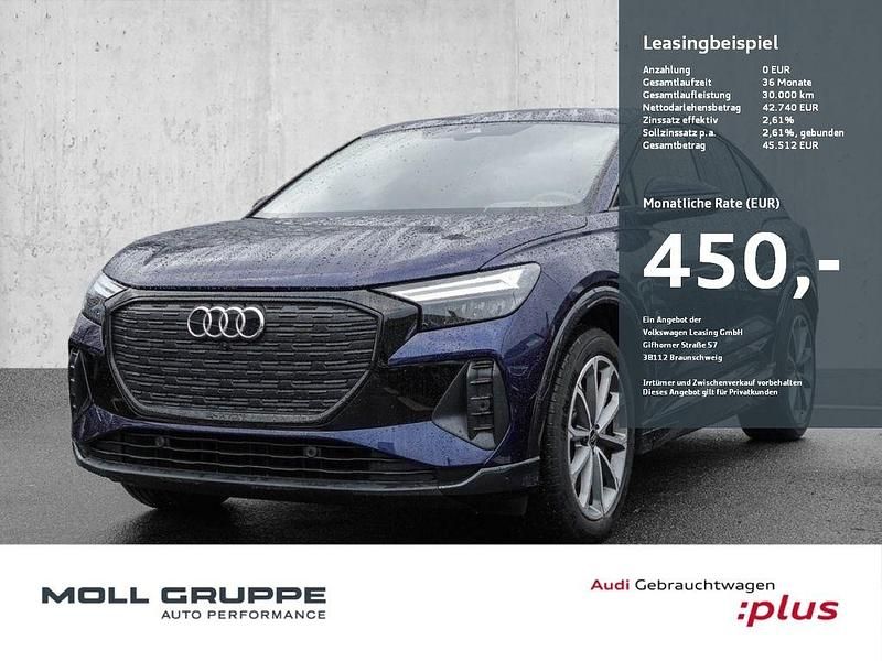 Navarrablau metallic Gebraucht 2024 Audi Q4 Sportback e-tron Ambiente SUV | 42.740 € (Superpreis) - Bild 1/3