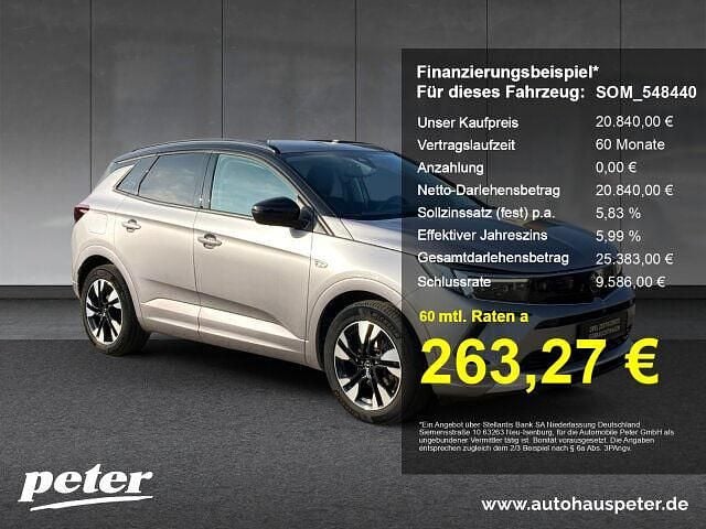 Kontrast grau/quarz silber Gebraucht 2022 Opel Grandland X Ultimate SUV | 20.840 € (Guter Preis) - Bild 1/4