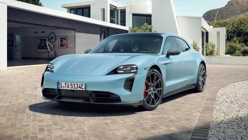 Frozenbluemetallic Gebraucht 2022 Porsche Taycan GTS Sport Turismo Limousine | 89.900 € (Teuer) - Bild 1/4