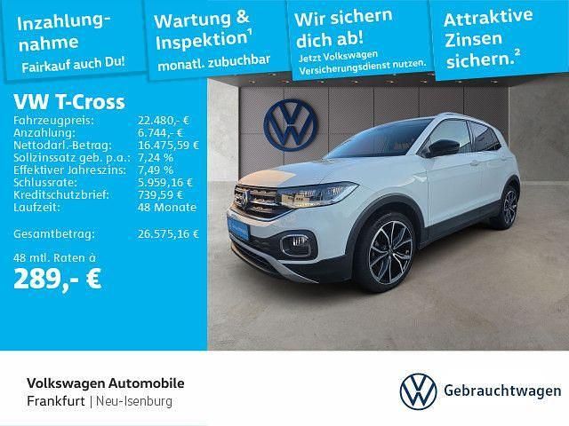 Pure white Gebraucht 2021 VW T-Cross Style SUV | 22.480 € (Guter Preis) - Bild 1/4