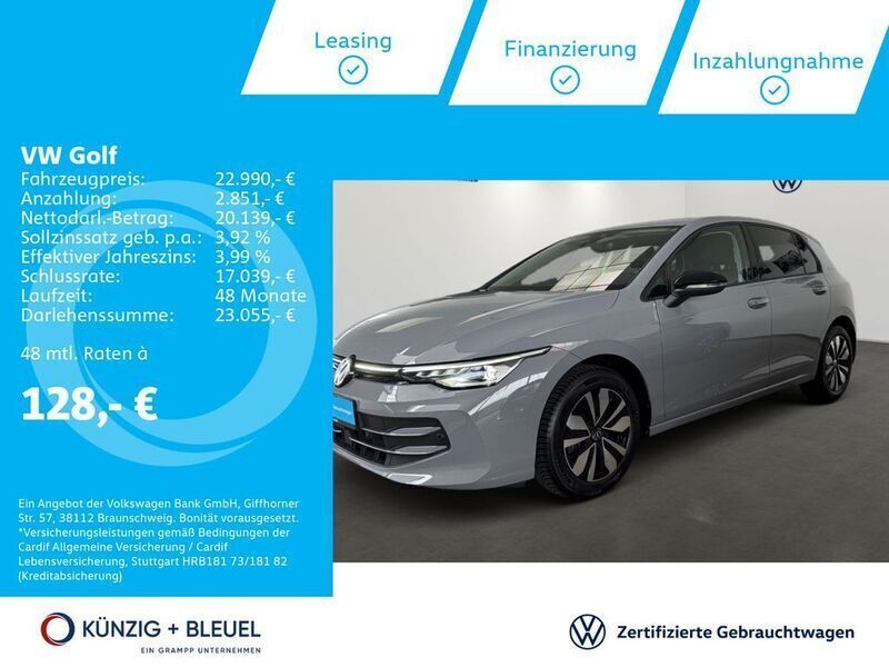 Grau Gebraucht 2024 VW Golf VIII Goal Kleinwagen | 25.580 € (Guter Preis) - Bild 1/4