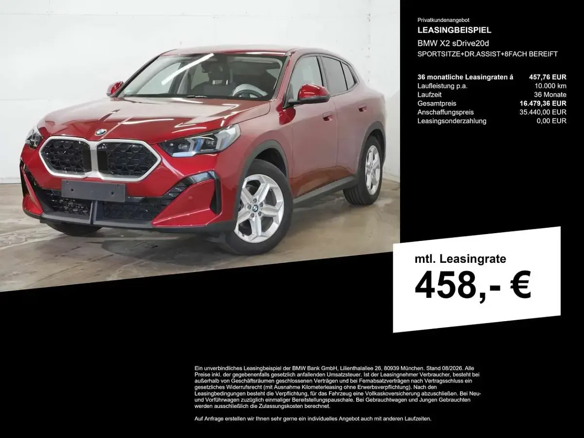 Gebraucht BMW X2 Sport Line 163 PS (119 kW) 2025 Rot SUV