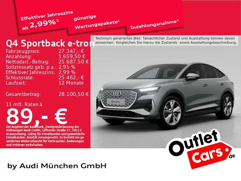 Taifungrau metallic Gebraucht 2022 Audi Q4 e-tron S-Line SUV | 27.347 € (Guter Preis) - Bild 1/1