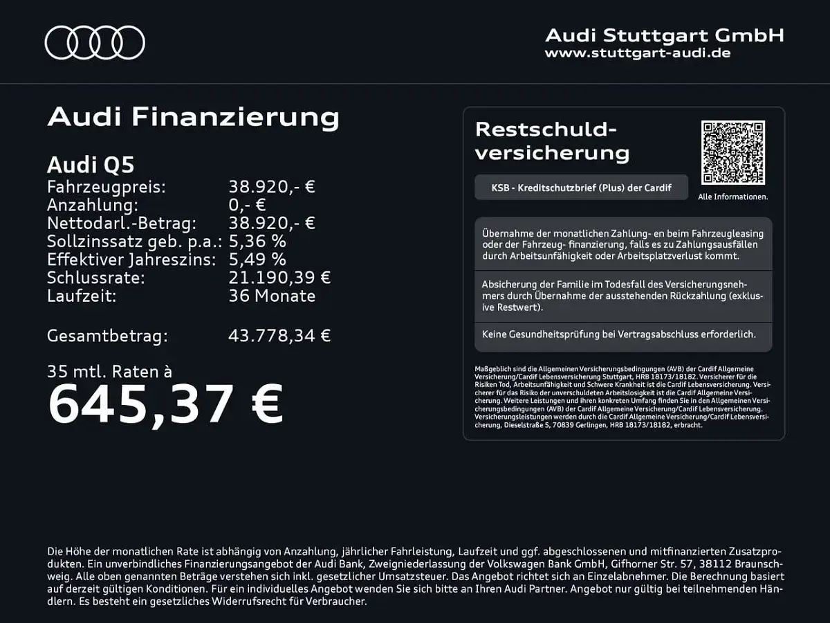 Gebraucht Audi Q5 S-Line 299 PS (219 kW) 2022 Quantumgrau SUV