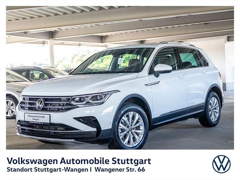 Pure white Gebraucht 2021 VW Tiguan Elegance SUV | 27.630 € (Guter Preis) - Bild 1/4