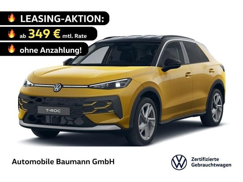 Canary yellow uni / schwarz u Neu 2025 VW T-Roc Life SUV | 34.990 € (Guter Preis) - Bild 1/4