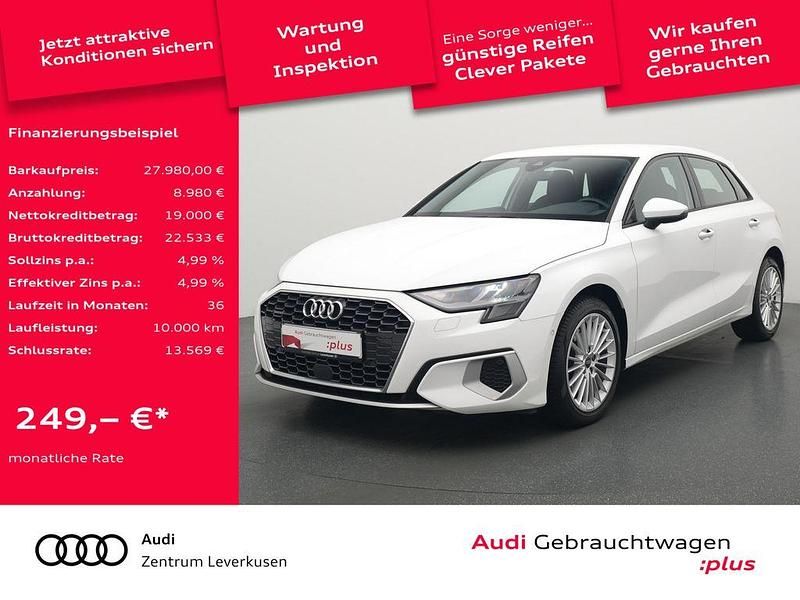 Weiß Gebraucht 2022 Audi A3 Sportback Advanced Limousine | 27.980 € (Guter Preis) - Bild 1/4
