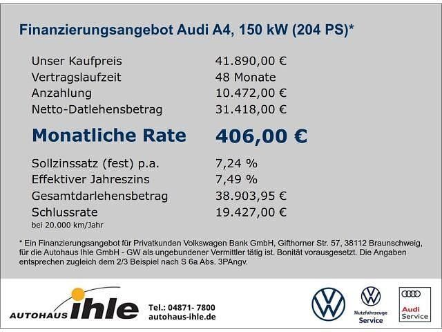 Gebraucht Audi A4 S-Line 204 PS (150 kW) 2023 Grau Kombi