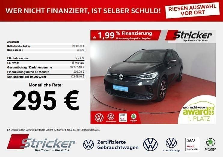 Grau (mangangrau metallic) Gebraucht 2022 VW ID.4 GTX SUV | 27.949 € (Superpreis) - Bild 1/4