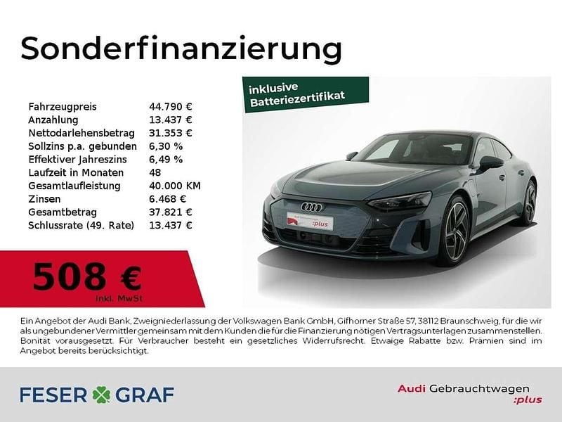 Gebraucht Audi e-tron GT quattro Ambiente 350 kW (476 PS) 2021 Kemoragrau metallic Limousine