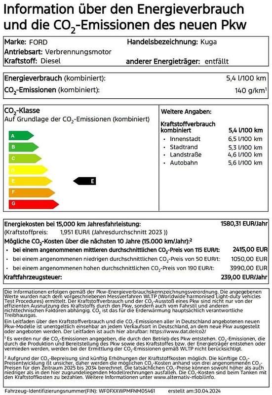 Gebraucht Ford Kuga Cool & Connect 120 PS (88 kW) 2023 Agate black metallic SUV