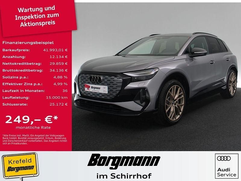 Grau / taifungrau Gebraucht 2022 Audi Q4 e-tron Ambiente SUV | 41.993 € (Etwas zu teuer) - Bild 1/4