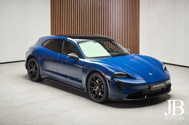 Blau Gebraucht 2023 Porsche Taycan Sport Turismo Limousine | 89.850 € (Guter Preis) - Bild 1/4