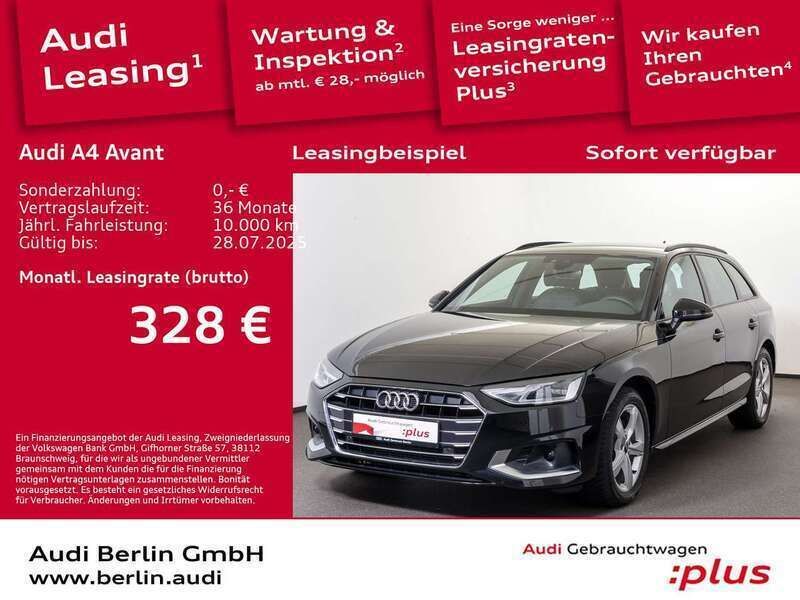 Mythosschwarz metallic Gebraucht 2024 Audi A4 Advanced Plus Kombi | 37.800 € (Teuer) - Bild 1/3