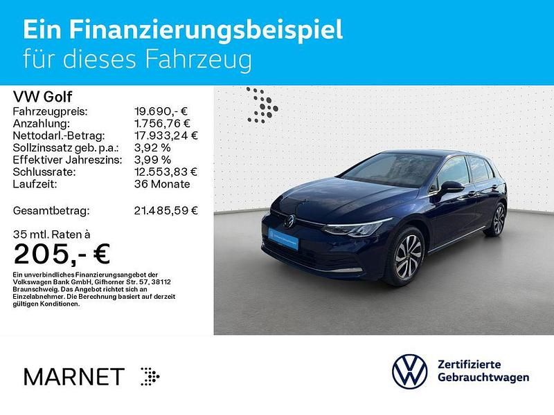 Gebraucht VW Golf VIII Active 110 PS (80 kW) 2022 Atlantic blue metallic Limousine