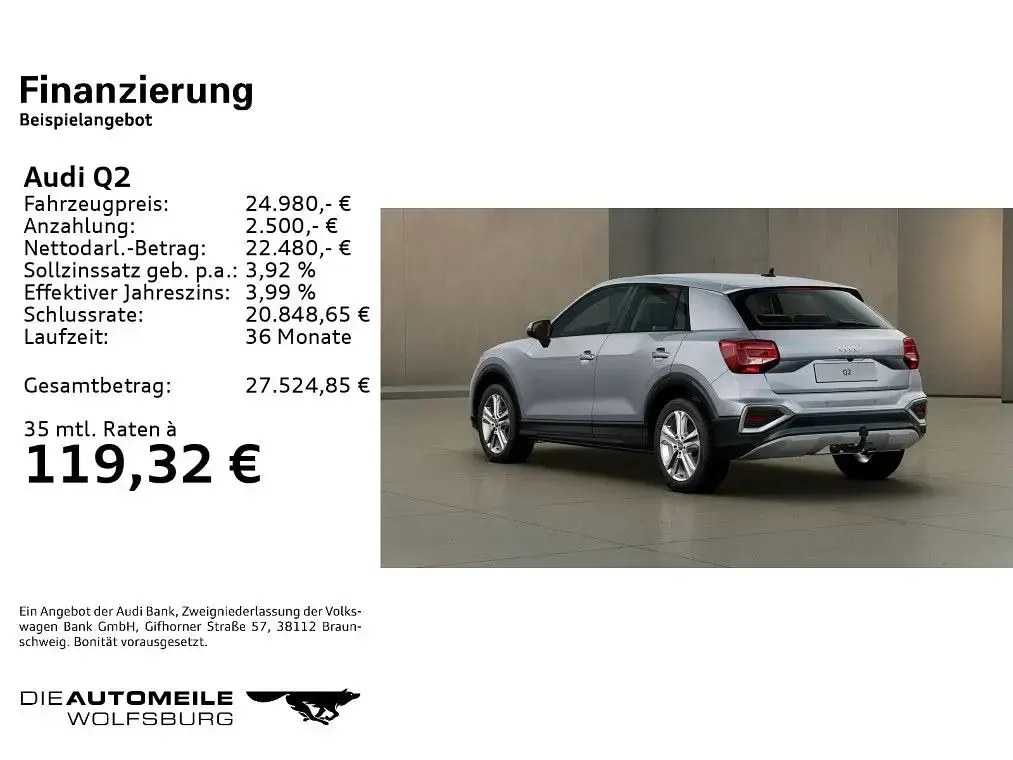 Gebraucht Audi Q2 Advanced 116 PS (85 kW) 2025 Florettsilber metallic SUV