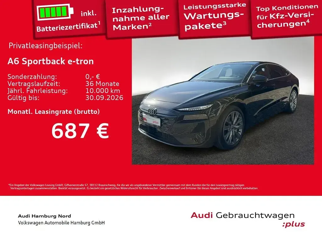 Gebraucht Audi A6 e-tron Performance 269 kW (367 PS) 2025 Mythosschwarz metallic Limousine