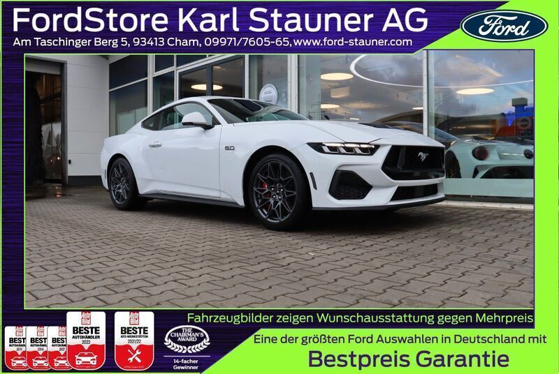Weiß Neu 2025 Ford Mustang GT Fastback Coupé | 54.780 € (Fairer Preis) - Bild 1/4